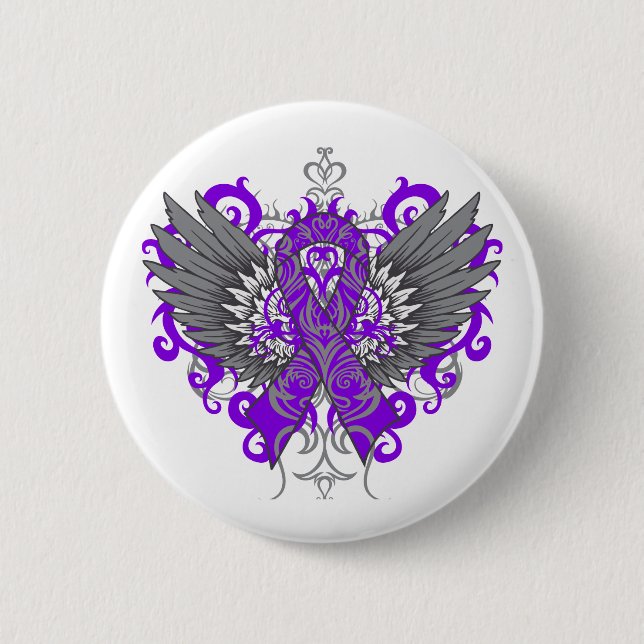 Lupus Awareness Cool Wings Pinback Button (Front)