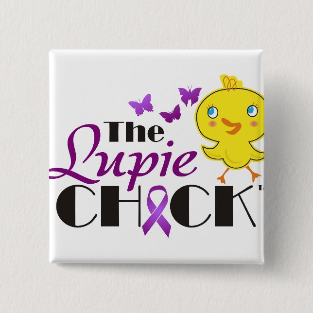 Lupus Awareness Lupie Chick Buttons (Front)