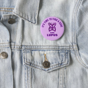 Lupus Awareness Month / Purple Butterfly Custom Button