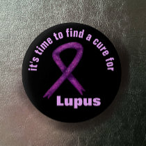 Lupus Awareness Month / Purple Ribbon Custom Text Button