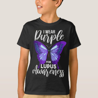 Lupus Awareness Purple Butterfly Motivational T-Shirt