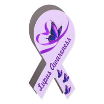 Lupus Awareness Purple Butterfly Ribbon Car Magnet