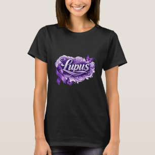 Lupus Awareness Purple Butterfly Warrior Support D T-Shirt