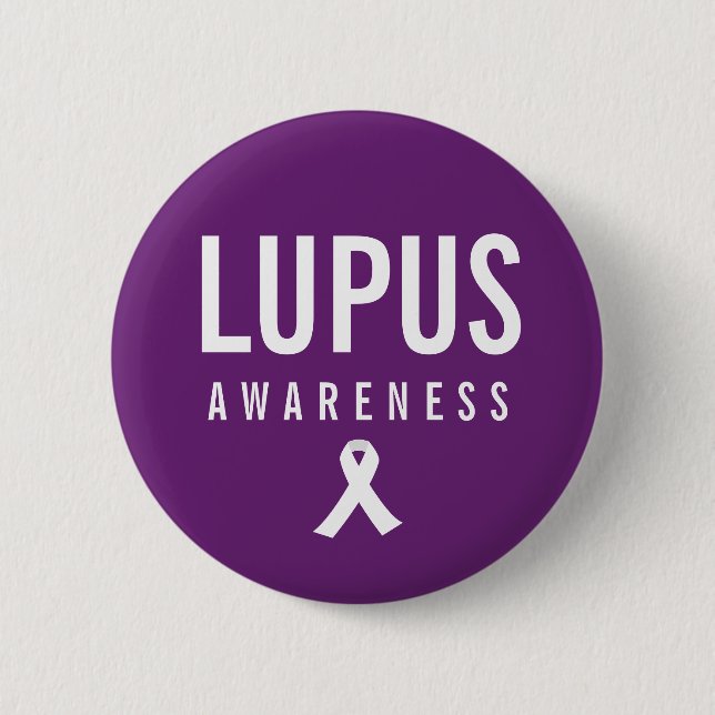 Lupus Awareness Purple Button (Front)