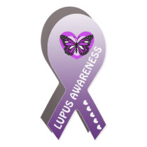 Lupus Awareness Purple Ribbon   Car Magnet