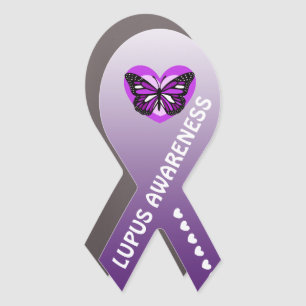 Lupus Awareness Purple Ribbon   Car Magnet