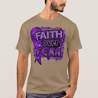 Lupus awareness Ribbon Faith Over Fear Leopard Gif T-Shirt