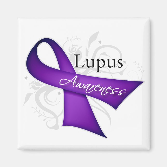 Lupus Awareness Ribbon Magnet (Front)