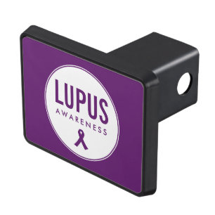Lupus Awareness Ribbon Purple Hitch Cover