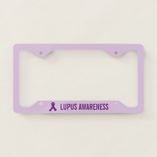 Lupus Awareness Ribbon Purple License Plate Frame