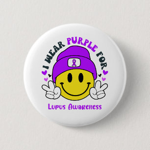 Lupus Awareness Ribbon Support Gifts Button