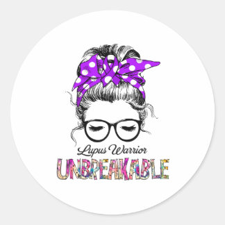 Lupus Awareness Ribbon Support Gifts Classic Round Sticker