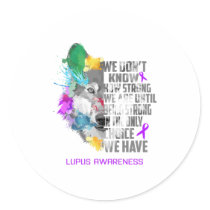 Lupus Awareness Ribbon Support Gifts Classic Round Sticker