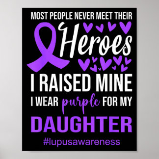 Lupus Awareness Shirt I Wear Purple For Daughter Poster