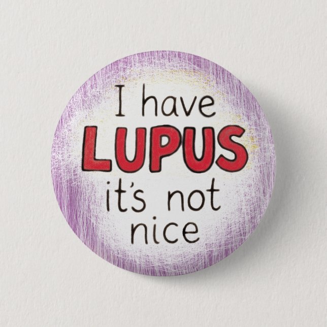 Lupus awareness spoonie autoimmune disease button (Front)