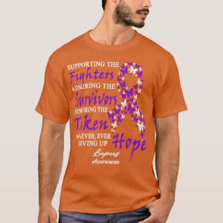 Lupus Awareness Supporting The Fighters Butterfly  T-Shirt