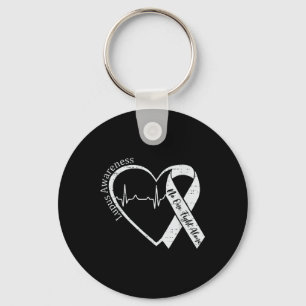 Lupus Awareness Warrior Purple Ribbon Autoimmune D Keychain