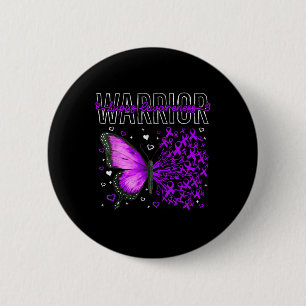 Lupus Awareness Warrior Survivor Purple Butterflie Button