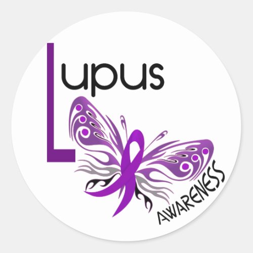 Lupus BUTTERFLY 31 Classic Round Sticker