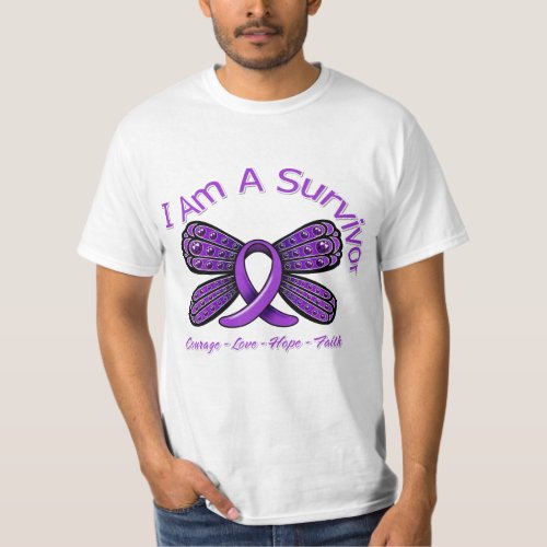 Lupus Butterfly I Am A Survivor T_Shirt