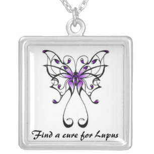Lupus Butterfly Silver Plated Necklace