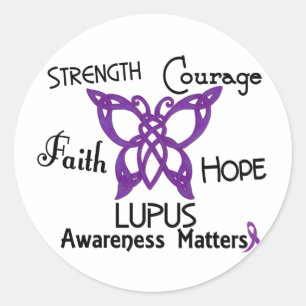Lupus Celtic Butterfly 3 Classic Round Sticker