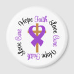 Lupus Faith Hope Love Cross Magnet