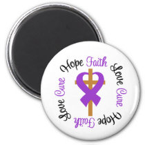 Lupus Faith Hope Love Cross Magnet
