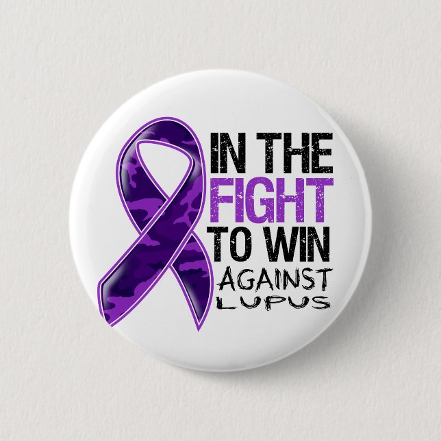 Lupus - Fight To Win Pinback Button (Front)