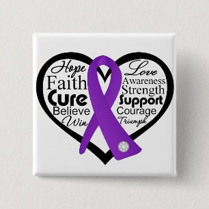 Lupus Heart Ribbon Collage Pinback Button