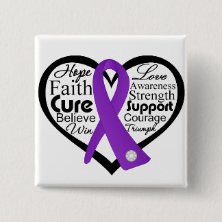 Lupus Heart Ribbon Collage Pinback Button