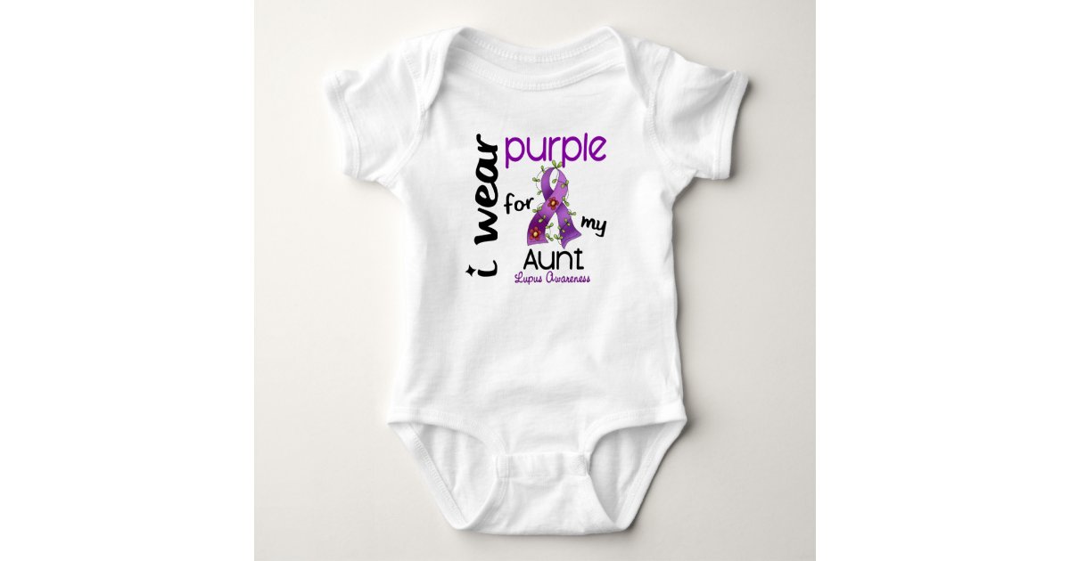 Lupus I Wear Purple For My Aunt 43 Baby Bodysuit Zazzle