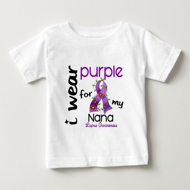 Lupus I WEAR PURPLE FOR MY NANA 43 Baby T-Shirt (Front)