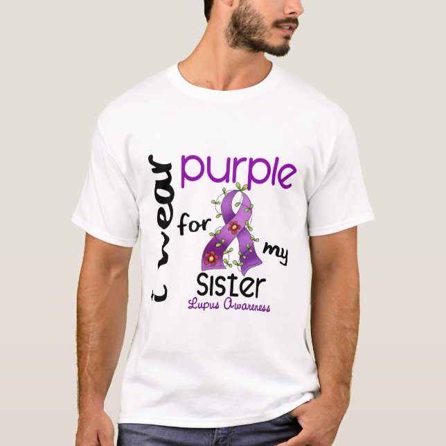 Lupus I WEAR PURPLE FOR MY SISTER 43 T-Shirt (Front)