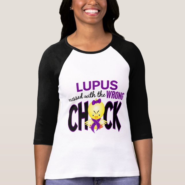 Lupus Messed With The Wrong Chick T-Shirt (Front)