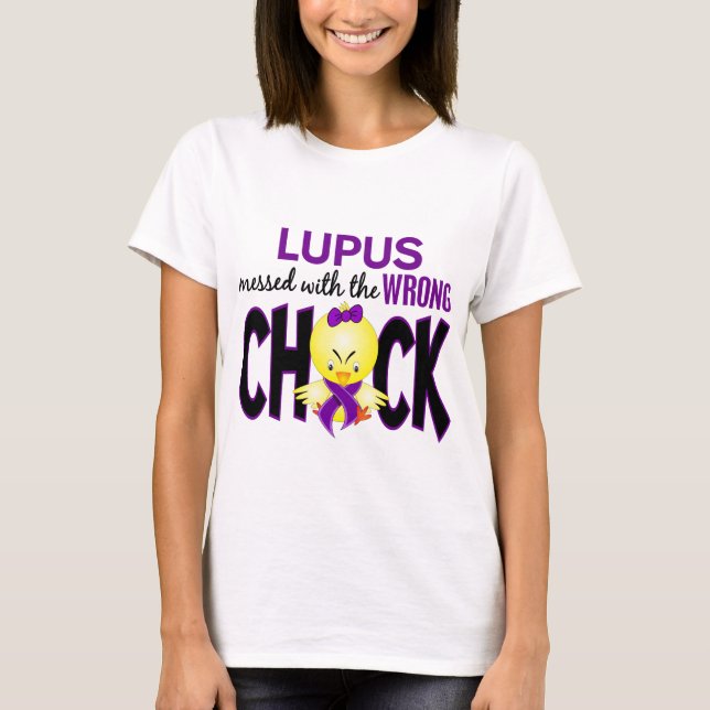 Lupus Messed With The Wrong Chick T-Shirt (Front)