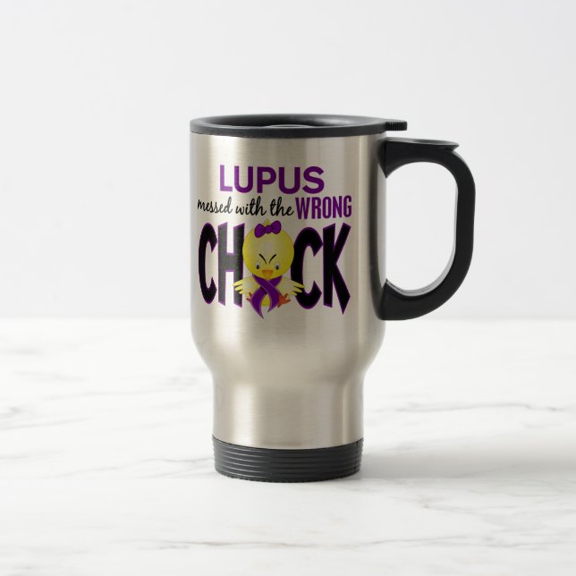 Lupus Messed With The Wrong Chick Travel Mug (Right)