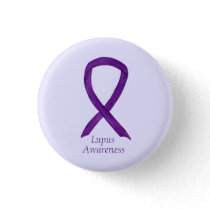 Lupus Purple Awareness Ribbon Custom Art Pin