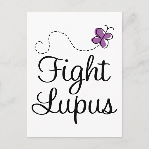 Lupus purple butterfly postcard