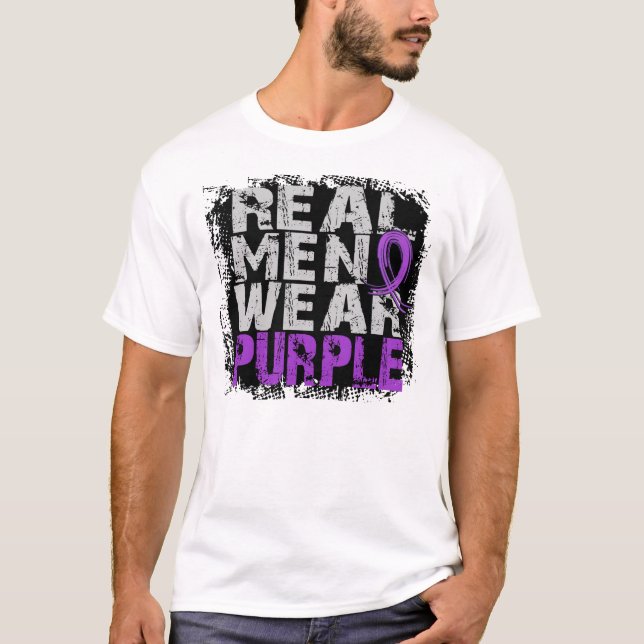 Lupus Real Men Wear Purple T-Shirt (Front)