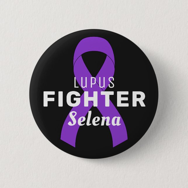 Lupus Ribbon Black Button (Front)