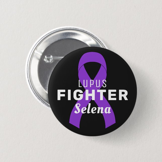 Lupus Ribbon Black Button (Front & Back)