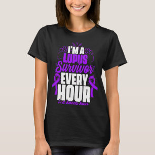 Lupus Survivor Lupus Purple Ribbon Lupus Awareness T-Shirt