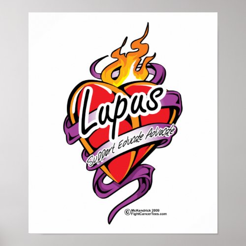 Lupus Tattoo Heart Poster