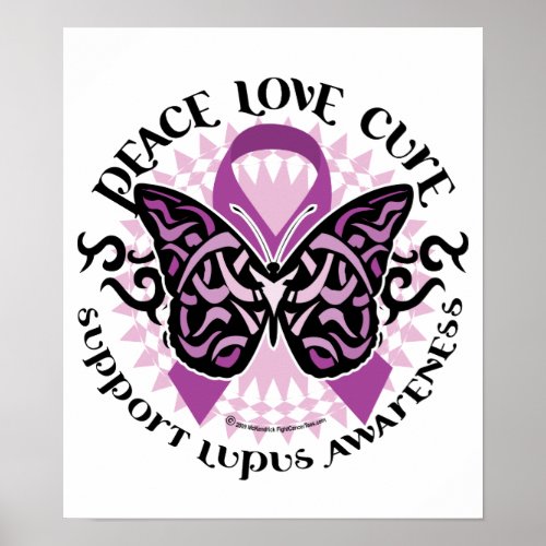 Lupus Tribal Butterfly Poster