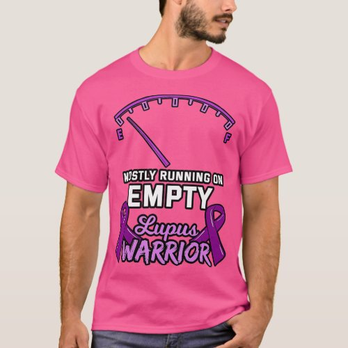 Lupus Warrior  Fuel Gauge Low Energy Purple Ribbon T_Shirt