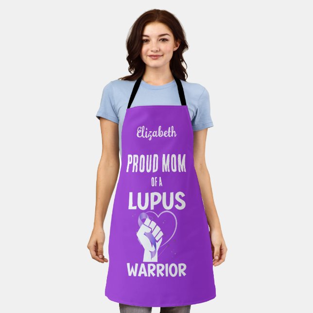 LUPUS WARRIOR Mother's Day Proud Mom Apron (Worn)