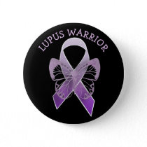 Lupus Warrior Purple Awareness Ribbon Butto Button