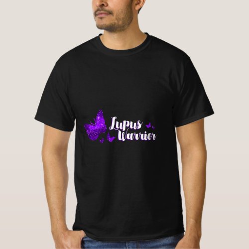 Lupus Warrior Purple Ribbon Autoantibodies Immune  T_Shirt