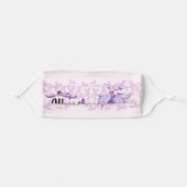 Lupus Warrior Purple Ribbon Awareness Face Mask (Front, Folded)